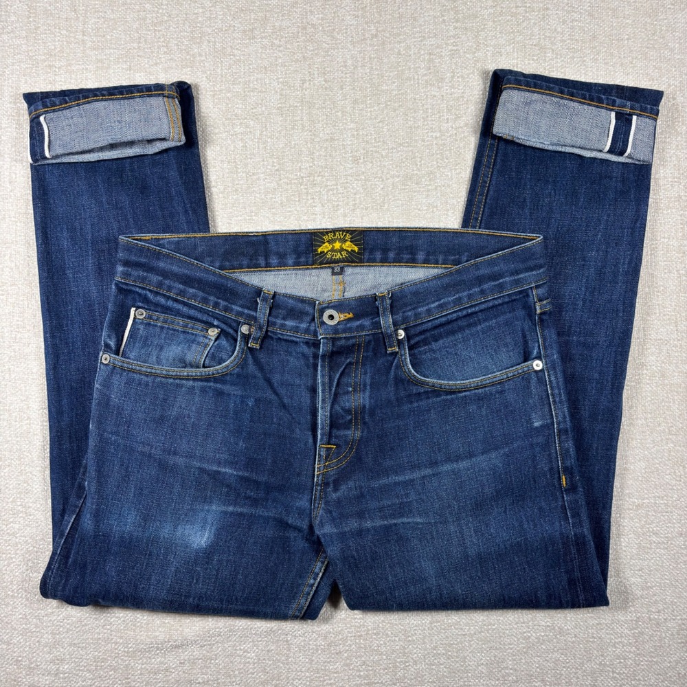 Brave Star Selvage Jeans 15oz Cone Mills White Oak Denim Made in USA Mens 33